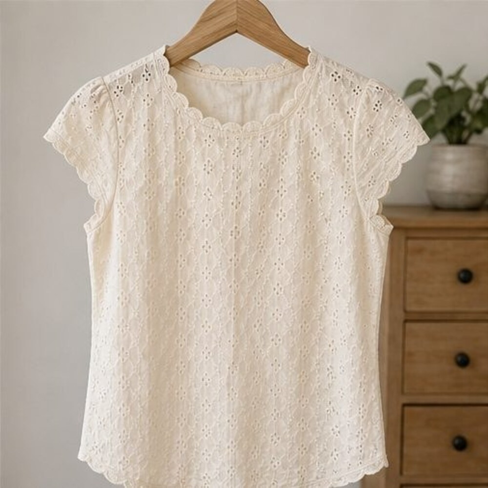 Ivory Smocked Top